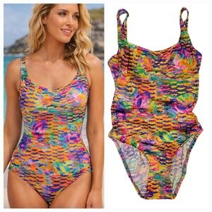 Vintage Talbots Deadstock One Piece Swimsuit Y2K Size 8L NWT